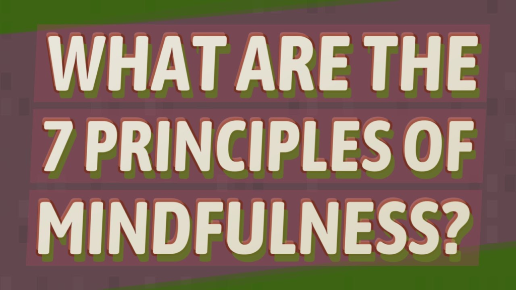 What are the seven principles of mindfulness?